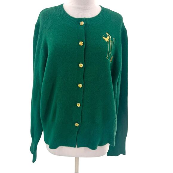 Wicked Graphic Cardigan Ariana Grande Paul Tazewell Green Size XXL - Picture 4 of 8